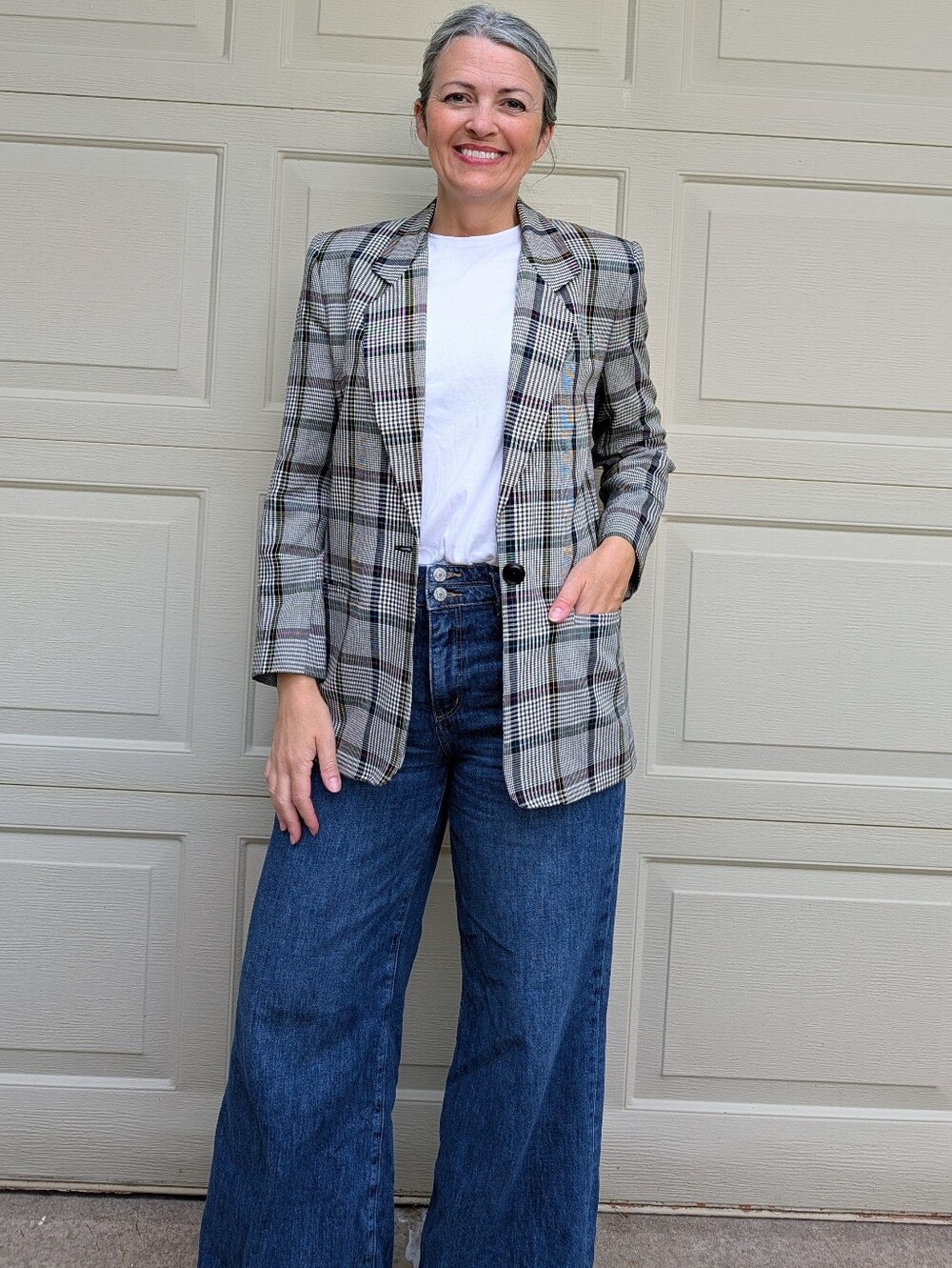 vintage TALBOTS 1990's plaid blazer 4
